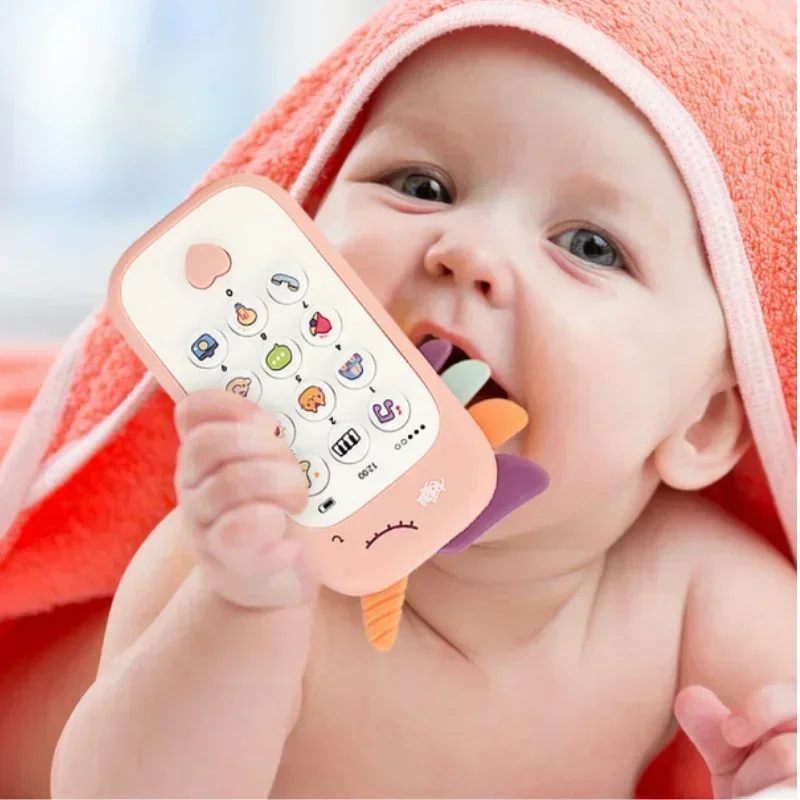 Baby Telephone Music Toy Sound Machine Kids Infant Early Educational Mobile Phone Gift English language