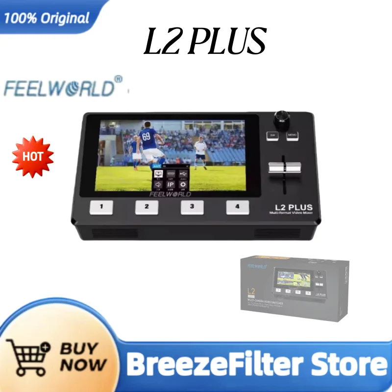 

Многокамерный видеомикшер FEELWORLD L2 PLUS с 5,5-дюймовым сенсорным экраном, хроматическая клавиша USB3.0 для потоковой передачи в реальном времени