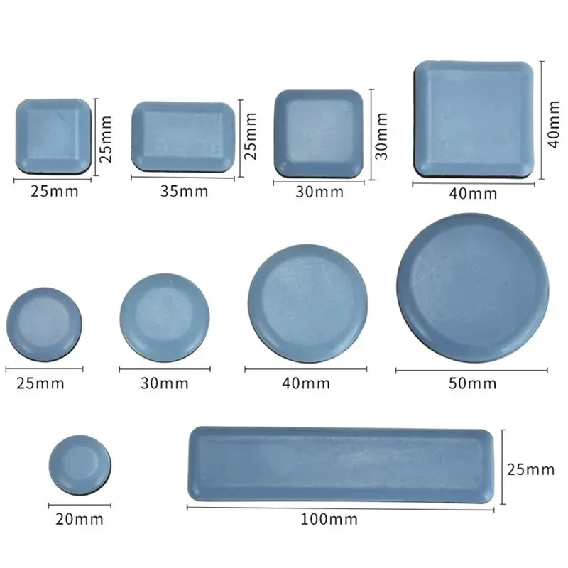 4/8PCS Furniture Slider Pad Floor Anti Scratch,Self Adhesive PTFE Round/Square/Strip/Triange Mover Pad,Easy Move Heavy Furniture
