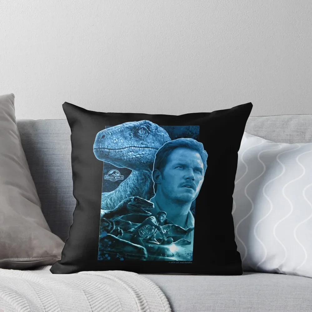 Blue and Owen Grady - Jurassic World characters art Throw Pillow Marble Cushion Cover Christmas Pillows Cushion Cover pillow