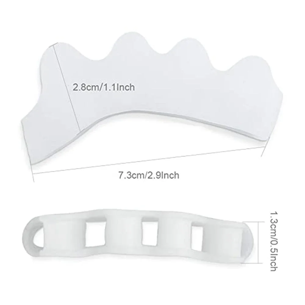 New 2pcs=1pair Protective Toes Separator Suitable Bunion Corrector Material Soft Gel Straightener Spacers Stretchers Care Tools