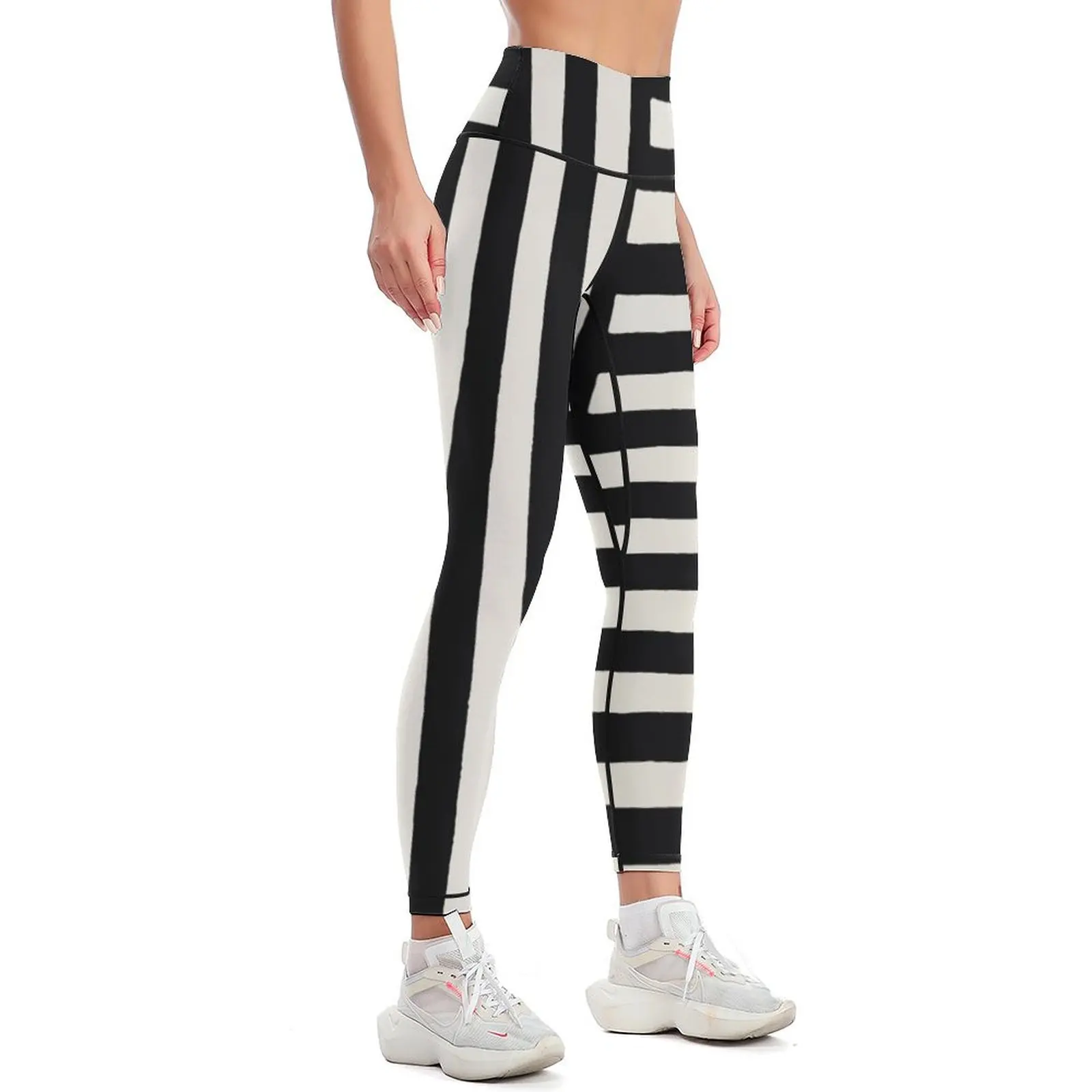 Random Black Stripes Pattern Leggings gym womans Fitness's gym clothes Women's sports pants Womens Leggings