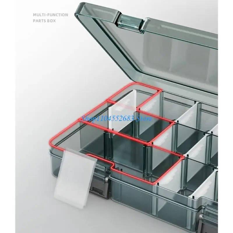Heavy Duty Plastic Storage Box Container Case With Removable Dividers For Small Tool Bolts Screws And Parts Organization 