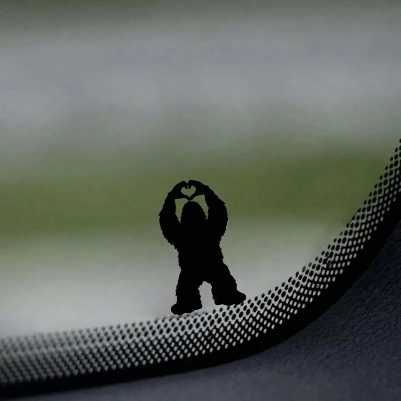 Mini Bigfoot Love Hand Car Decal: Concealed Bigfoot Car Decal, Car Rearview Mirror Decal - Auto Accessories