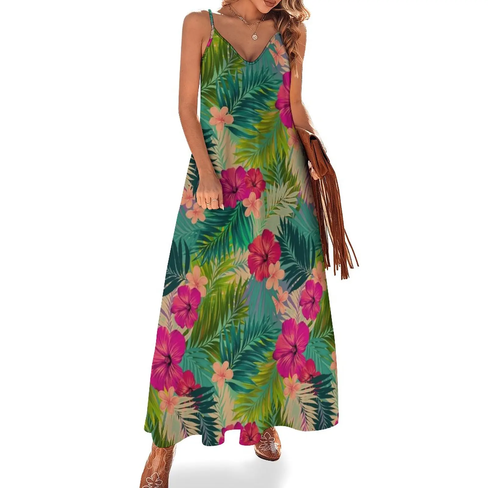 Sunset beach - hot summer tropical pattern Sleeveless Dress dress summer 2023 women elegant guest wedding dress prom dress