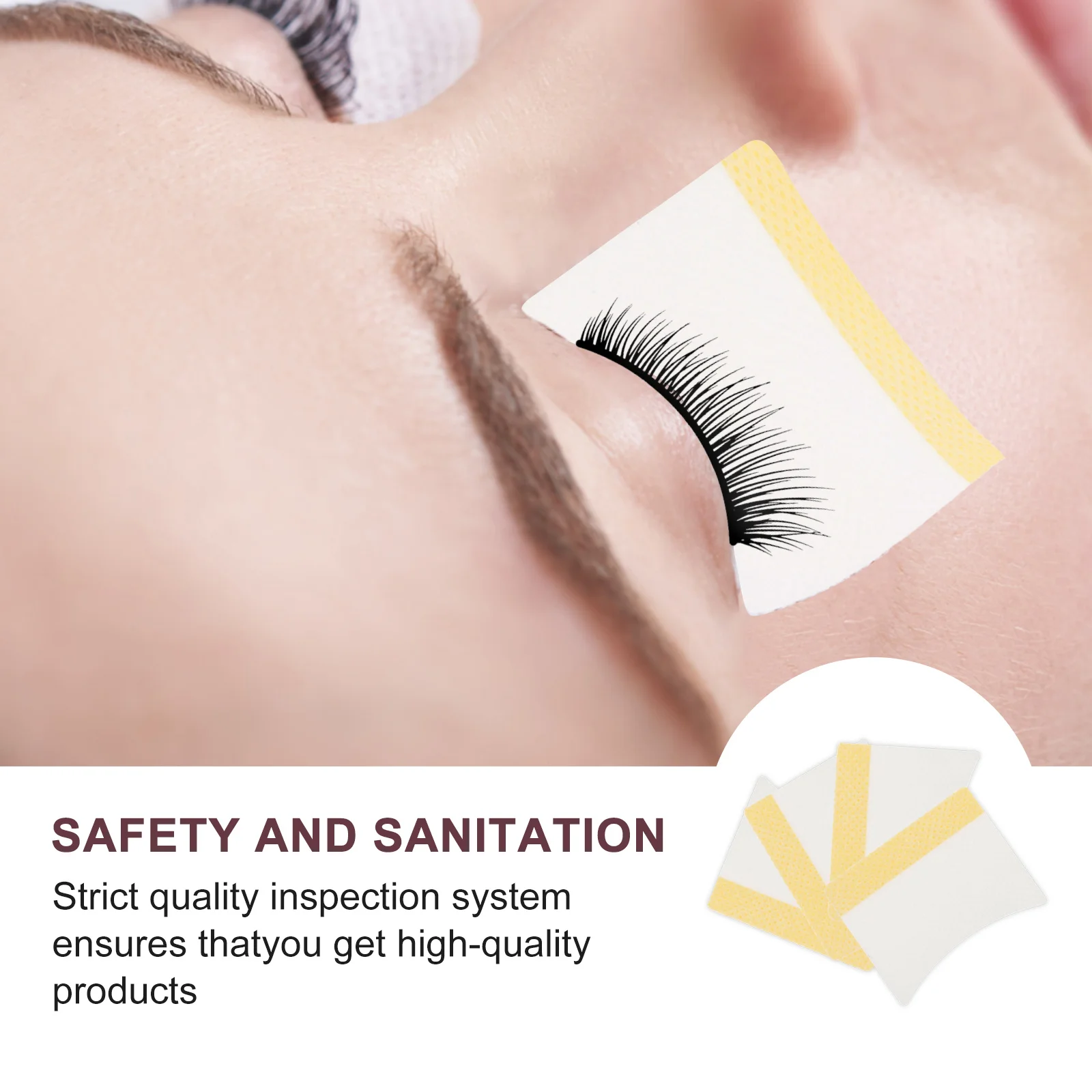 

400 Pcs Eyelash Remover Pads Cotton for Removal Fake Eyelashes White Extensions