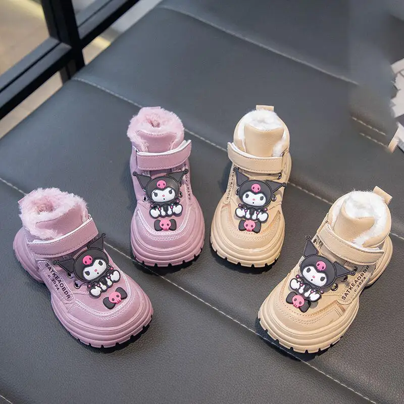 

Hot Sanrio Kuromi Boots Girl Winter Keep Warm Thicken Short Style Shoe Kawaii Anime Cartoon Fashion New Style Casual Sneakers