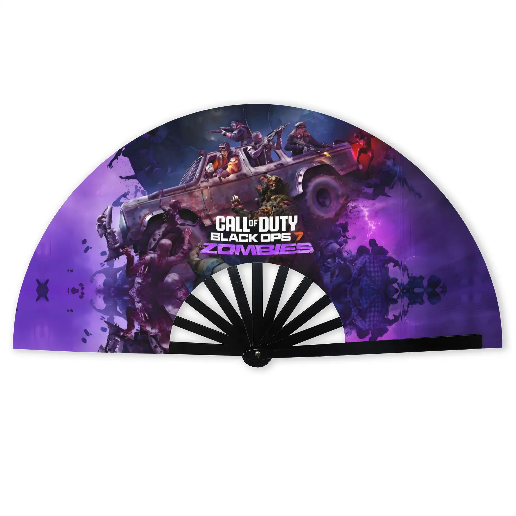 C-Call of D-Duty Black Ops Hand Fan Promotional Gift Wedding Zombies Truck Escape Durable Folding Fans Unique Bulk Pack Fan