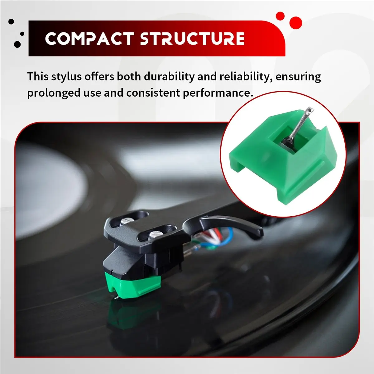 T1041C-Record Player Needle Turntable Needle Replacement for AT-VMN95E VMN95C VMN95EN Stylus Replacement Phonographic Needle HOT