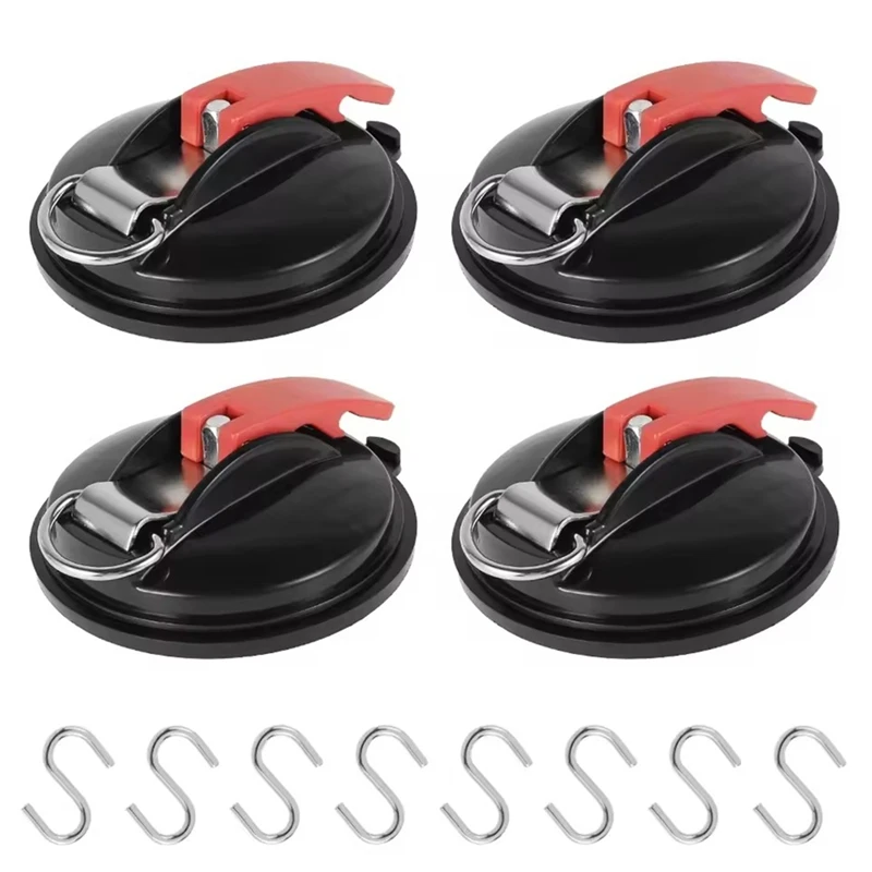 

ABCA-Vacuum Suction Cup Anchor With Fixed Hook Suction Cup Hook For Heavy-Duty Car Watch Strap Suitable For Car Bathroom