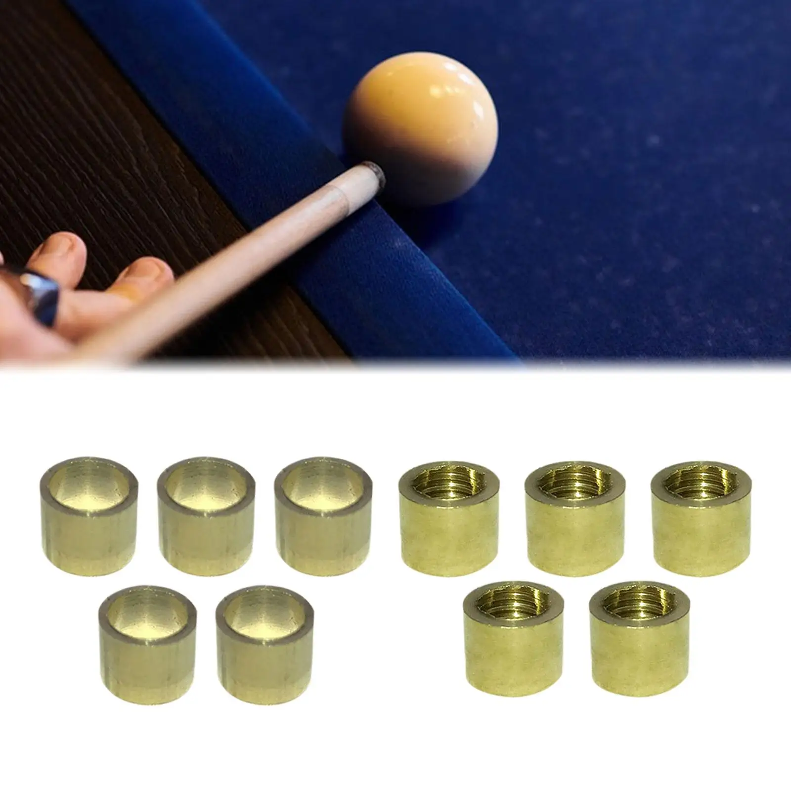 5 Pack Billiard Cue Stick Ferrule, Snooker Pool Components, Cue Tip