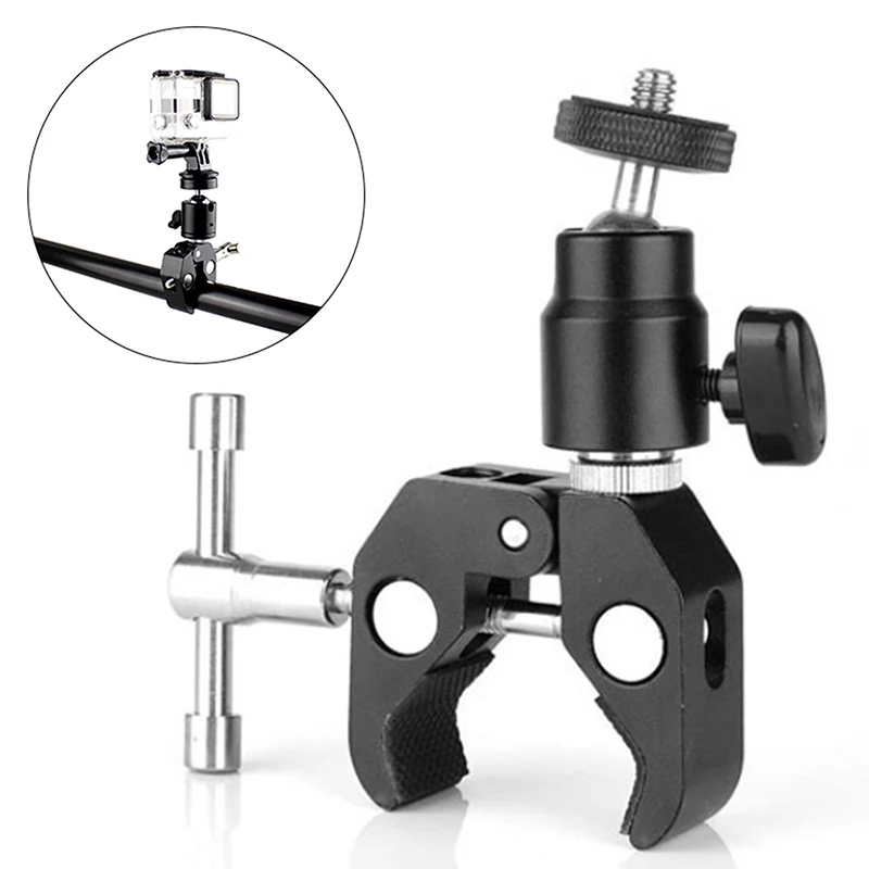 1 Set 1/4 Screw Clip CNC Metal Super Clamp With 360° Mini Ba