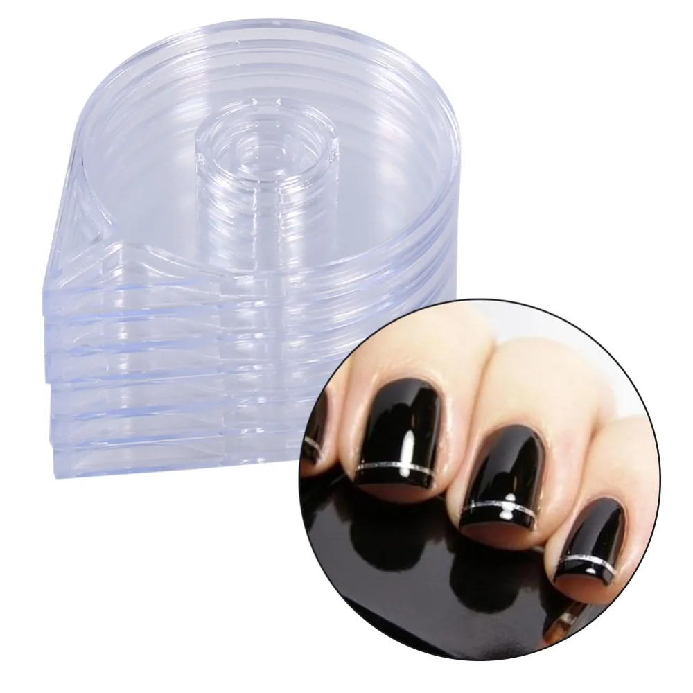 6pcs Easy Use Nail Art Striping Tape Holder Portable Nail Tape Dispenser Nail Tape Roller Case Salon Manicure Arrangement