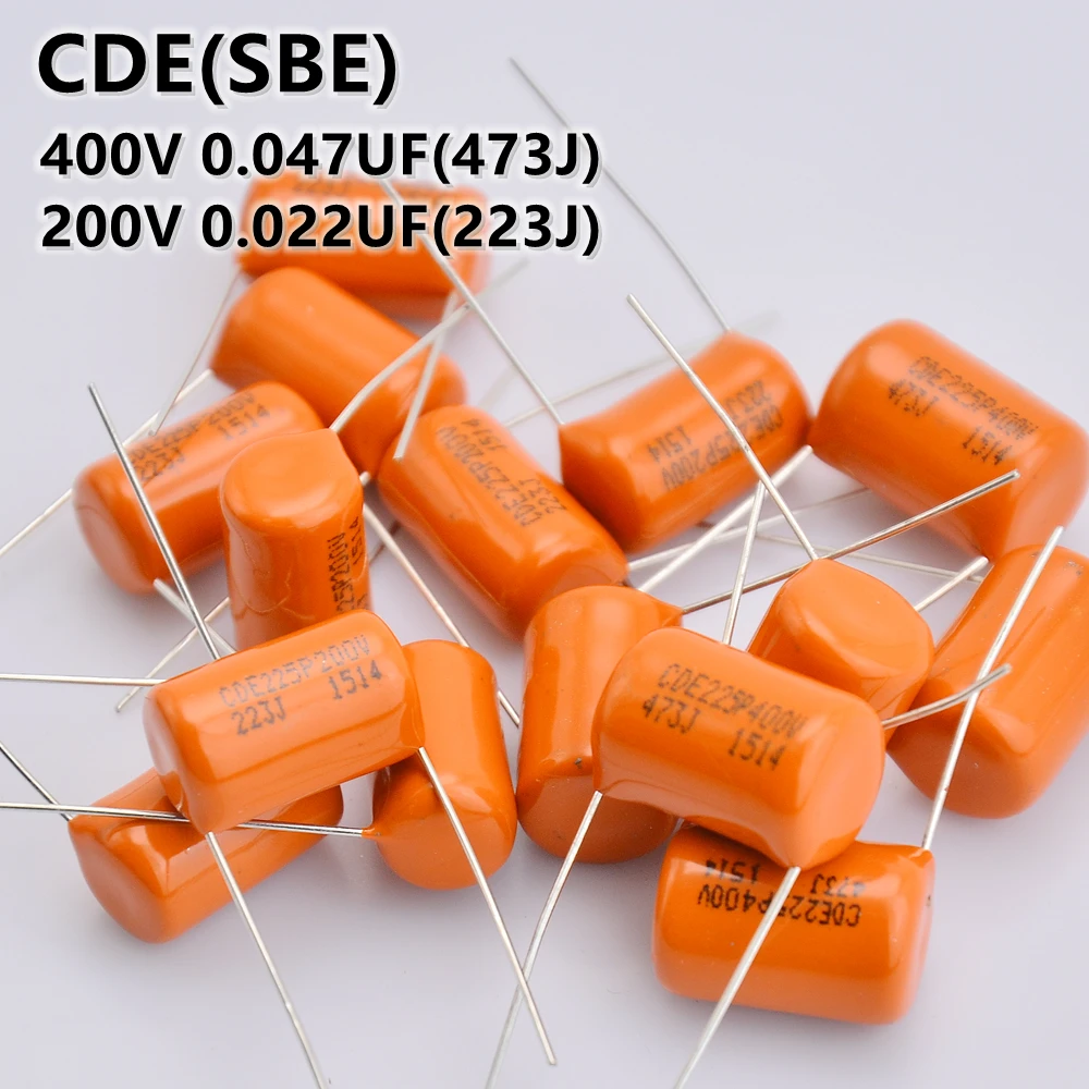 

Orange Tone Capacitor ±5% SBE/CDE 200V 0.022UF/400V 0.047UF Guitar Capacitor For Electric Guitar Bass