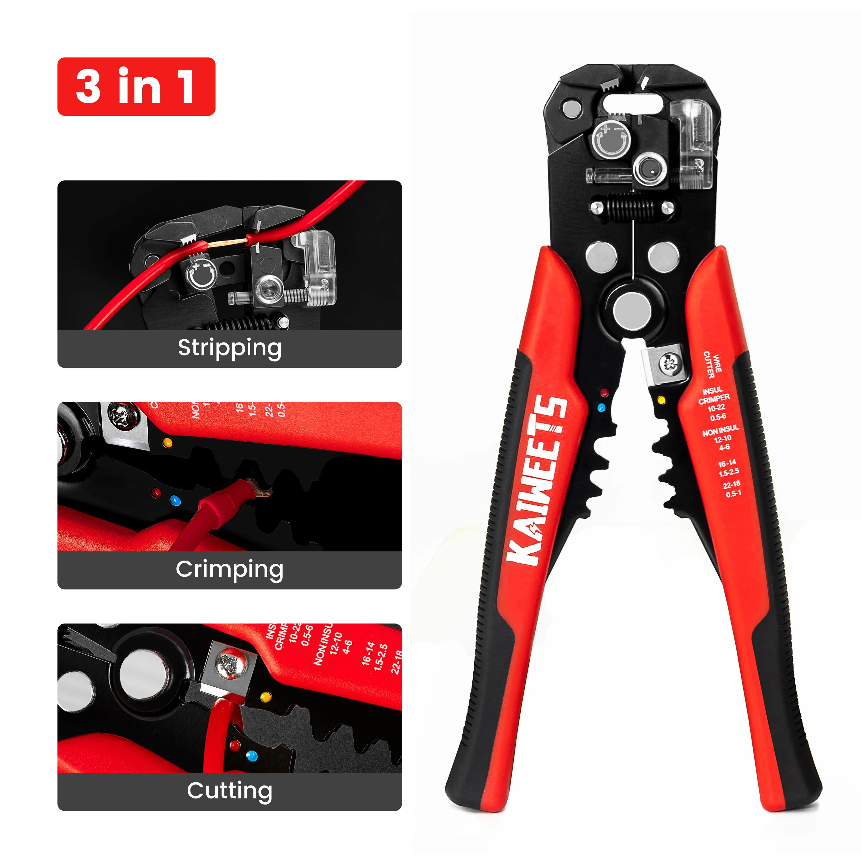 Wire Stripper Tools Set Multitool Pliers KWS-302 Automatic Stripping Cutter Cable Wire Crimping Electrician Repair Tools