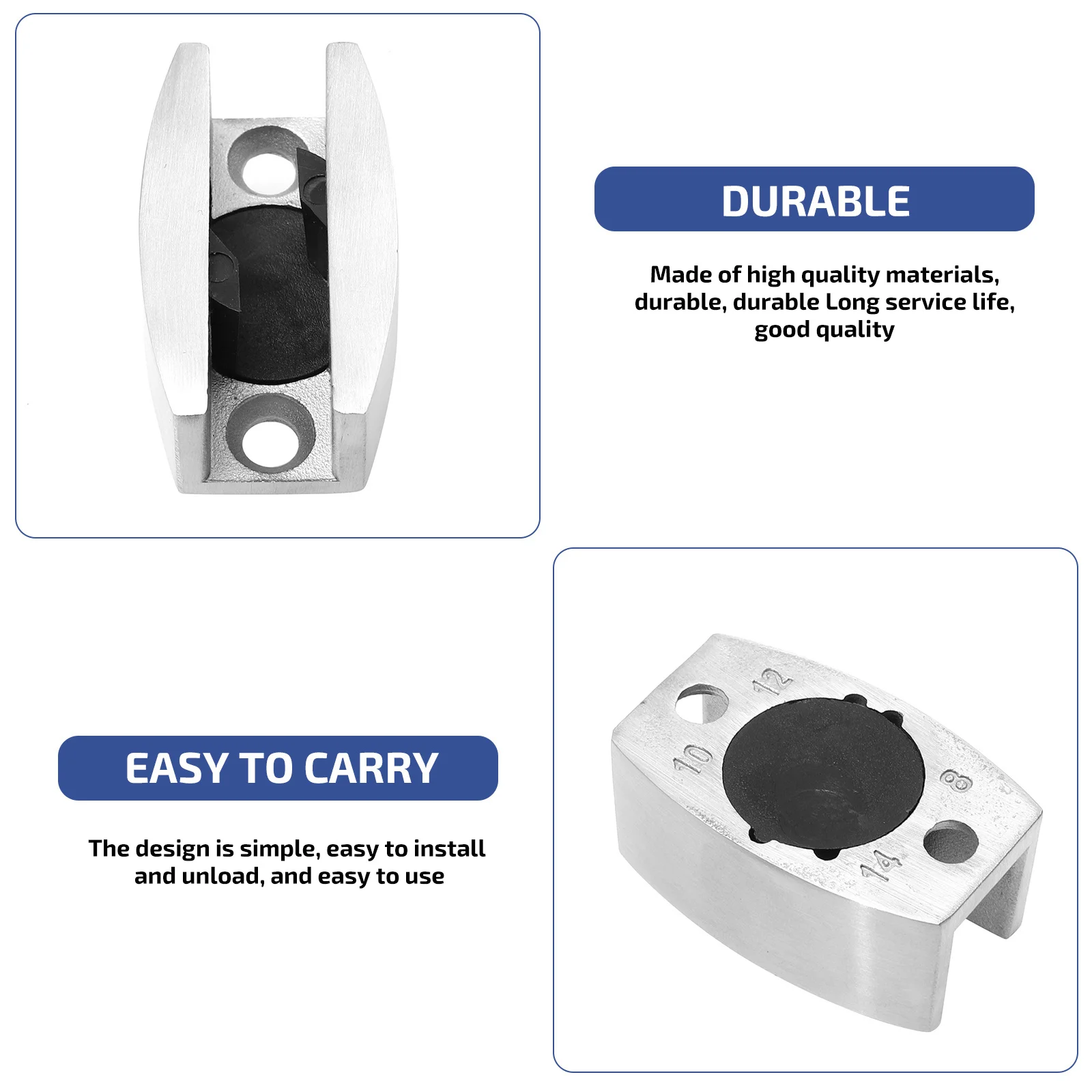 

1Pcs Bathroom Glass Door Locator Stainless Steel Stopper with Noise Reducing Design Strong Durability for Home Decoration