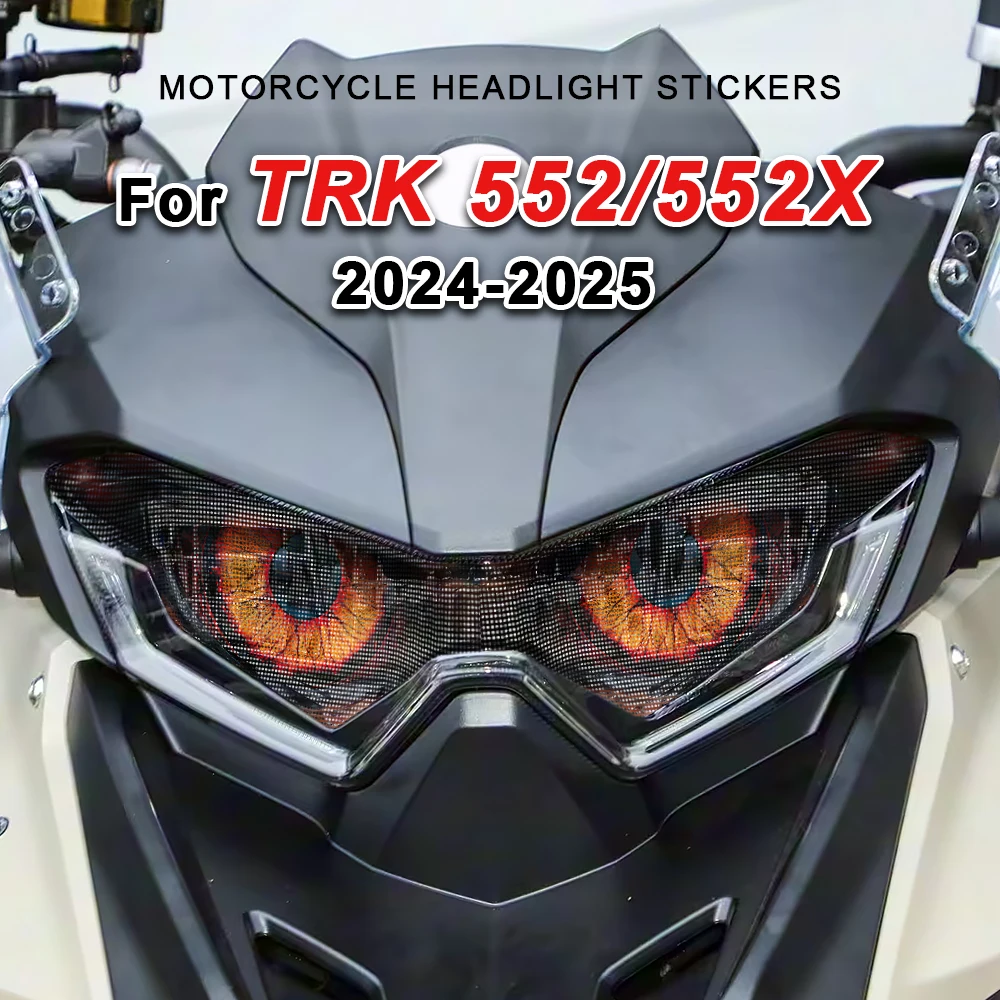 

For Benelli TRK 552 552X TRK552 TRK552X 2024 2025 Motorcycle Headlight Stickers Motorbike Headlamp Decals Protection Accessories