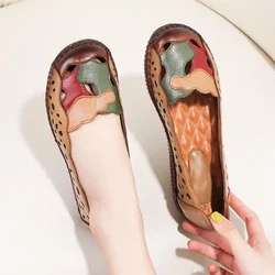 Women Fashion Sweet Soft Comfort Spring Hollow Out Flat Shoes Lady Casual Summer Light Weight Summer Shoes
