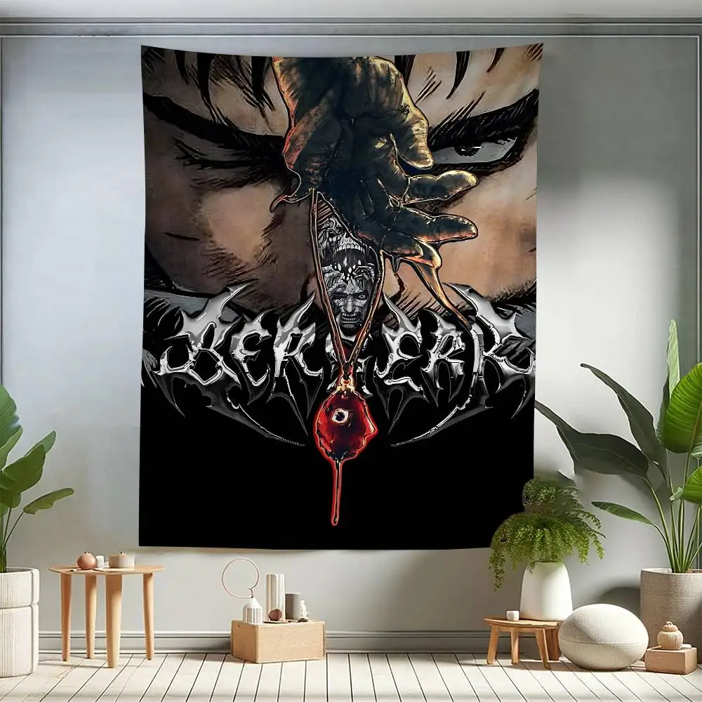 Anime BerserkS Tapestry Art Printing Japanese Wall Tapestry Anime Wall Hanging Home Decor