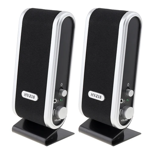 HY-218 6W USB 2,0 con cable USB Power Notebook altavoces estéreo 3,5mm Audio Jack altavoz portátil para PC ordenador portátil M AC