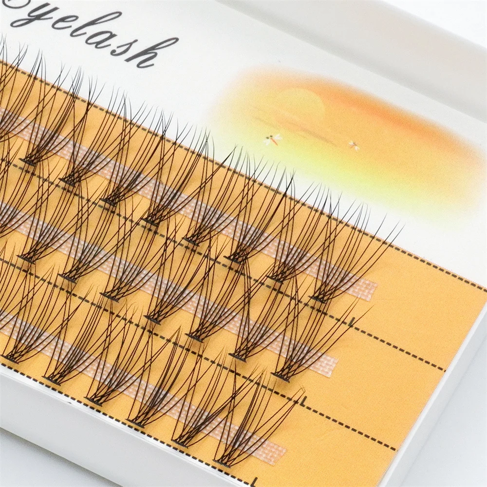 60 رموش صناعية عالية الجودة من المنك المقلد الطبيعي ثلاثية الأبعاد مجموعات رموش 10D أدوات تطعيم مكياج رموش توصيل مجاني