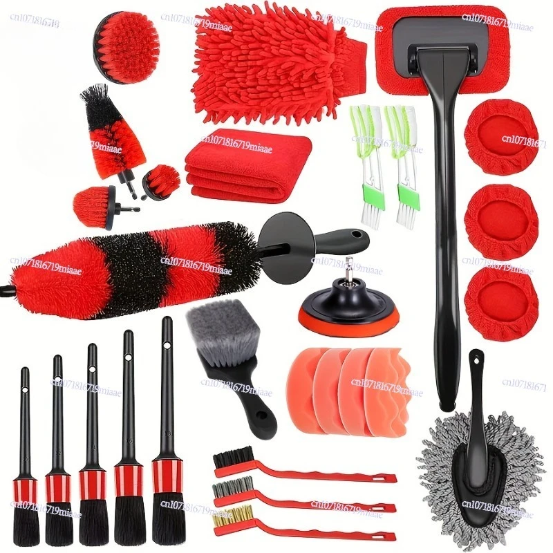 Car cleaning brush set Use car wheel tire seat to clean out trend brush