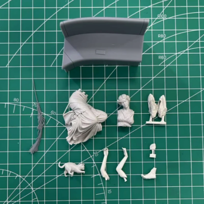 Zestaw modelarski figurki z żywicy odlewanej ciśnieniowo w skali 1/24, 80 mm, Casual Beauty Tease Cat, hobby, miniaturowe zabawki, niezmontowany, niepomalowany, do samodzielnego montażu, diorama.