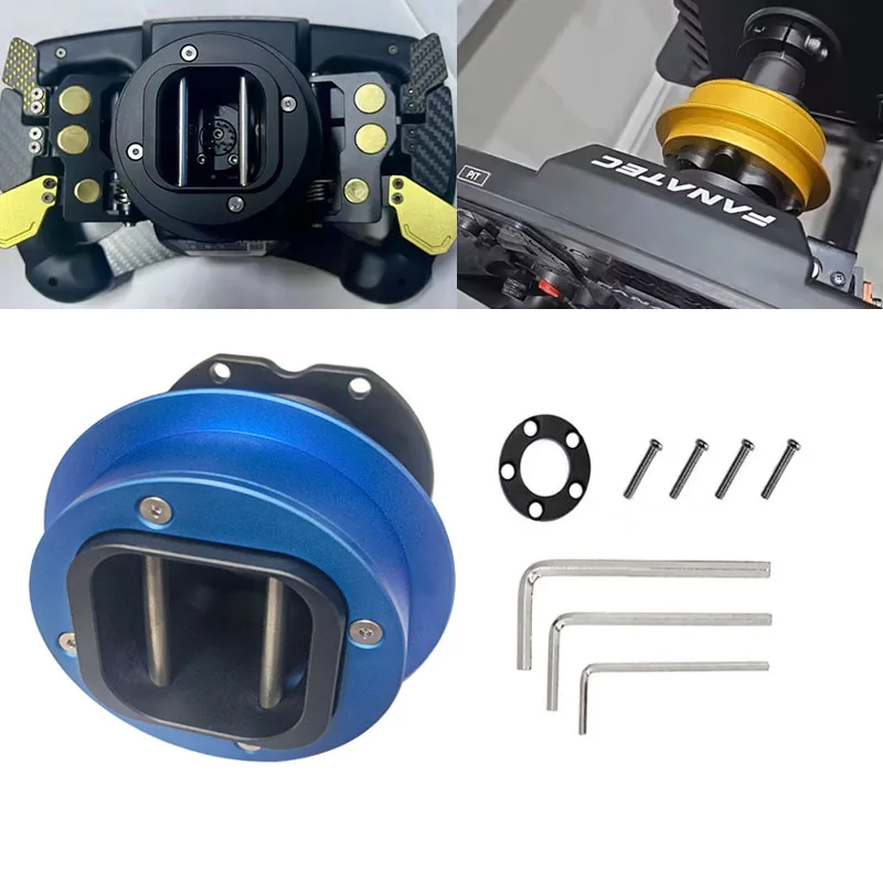 QR1 / QR2 Wheel-side Racing Game Simulator Steering Wheel Metal Quick Release Compatible with FANATEC Base