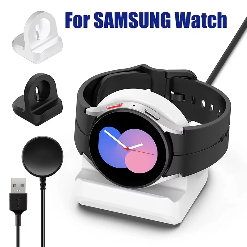 USB Cable Fast Charger Dock Station Magnetic Watch Wireless Charger For Samsung Galaxy Watch 3 4 Active 2 1 Charging Cable Dock