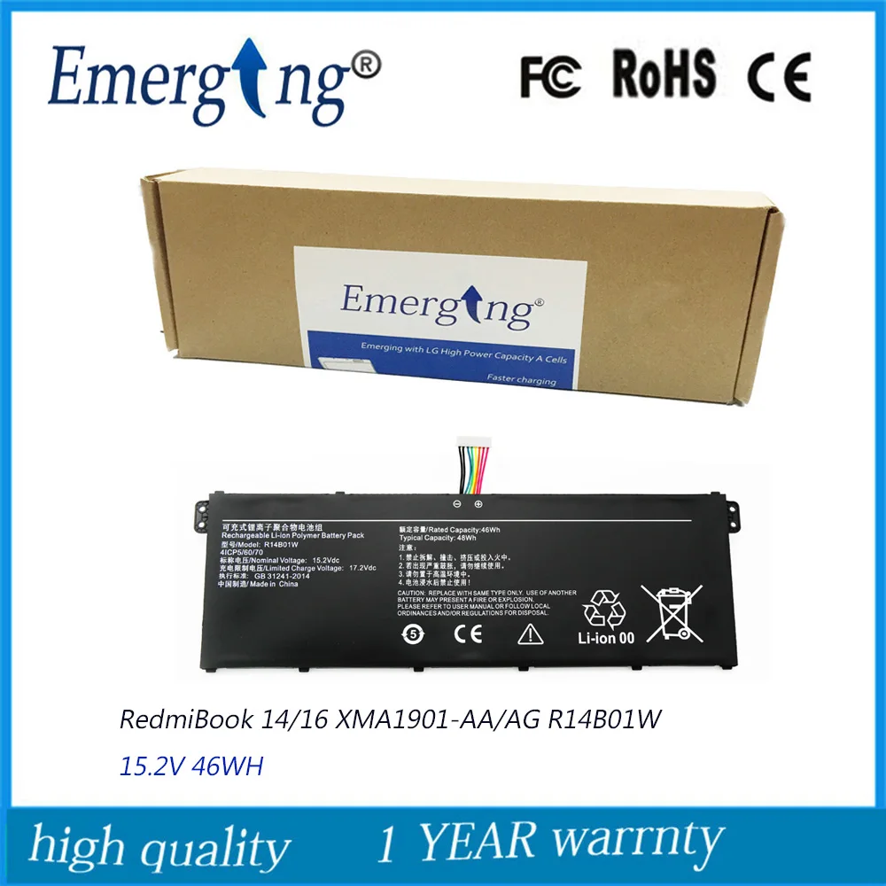 Bateria do Portátil R14b01w para Xiaomi Redmibook 14 16 Xma1901-aa ag R14b01w 15.2v 48wh 3220mah