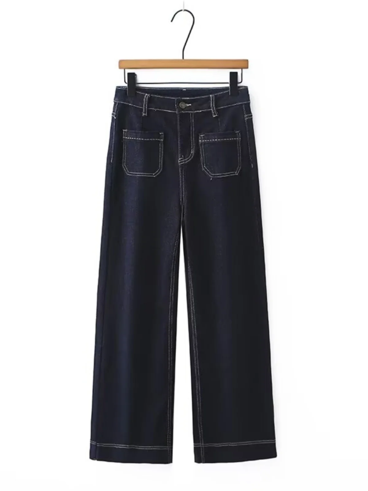 

High Waist Straight Leg Casual Loose Women's Jeans Spring Autumn Korean Style plus Size Versatile Comfortable Wide Leg Pants