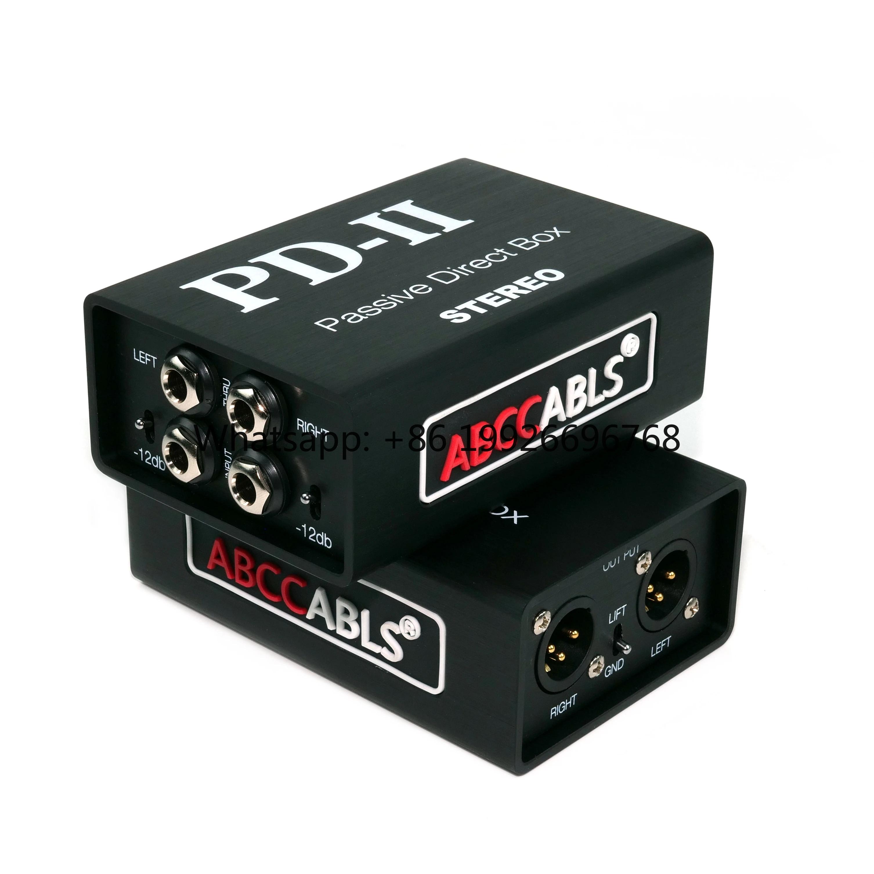 Professional Passive Direct Box-Audio Isolator Eliminates Ground Loop Hum, High-Z Input for Stage & Studio