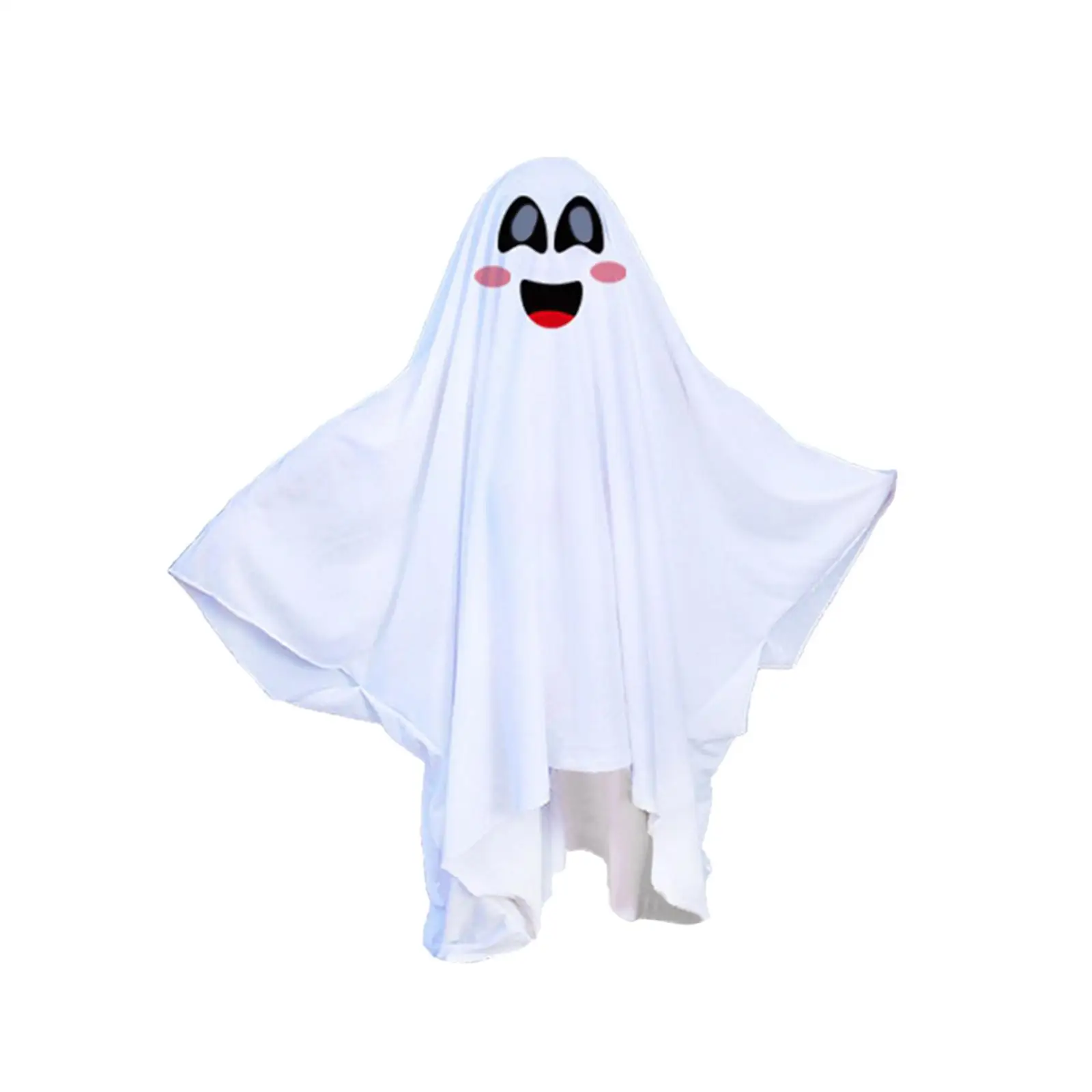 Halloween Costume Cape White Cloak Dress Up Accessory for Carnival Dance Party Stage Show