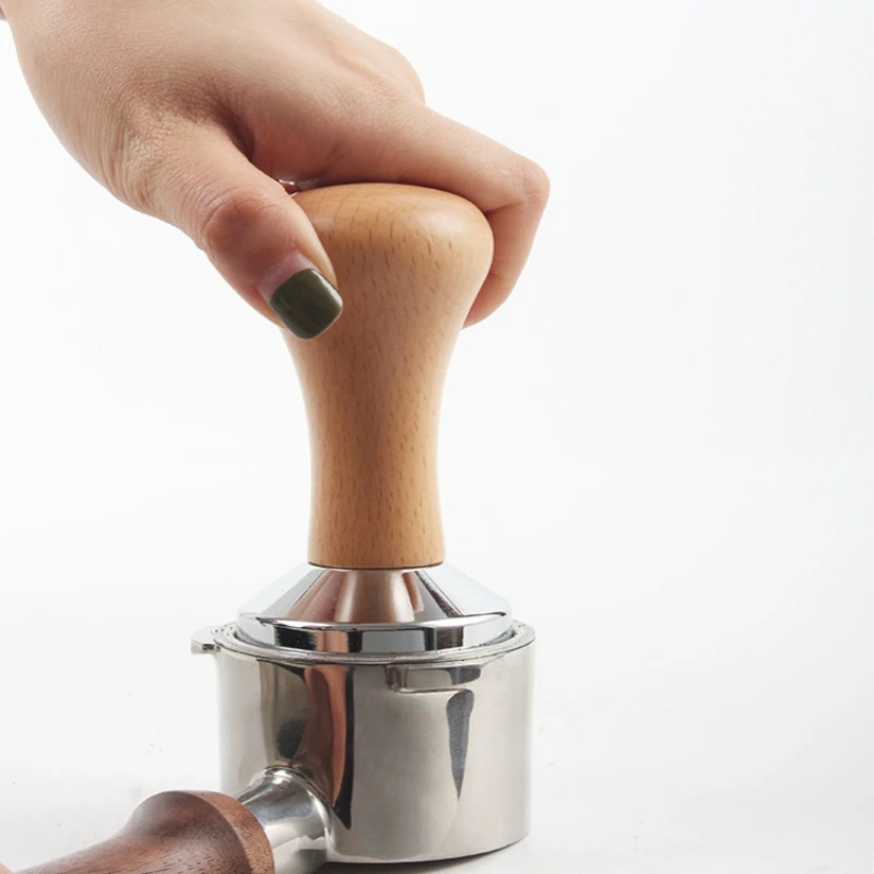 

51/53/58mm Stainless Steel Coffee Tamper Press Flat Base Espresso Beans With Hand Press Coffee Powder Hammer Tools