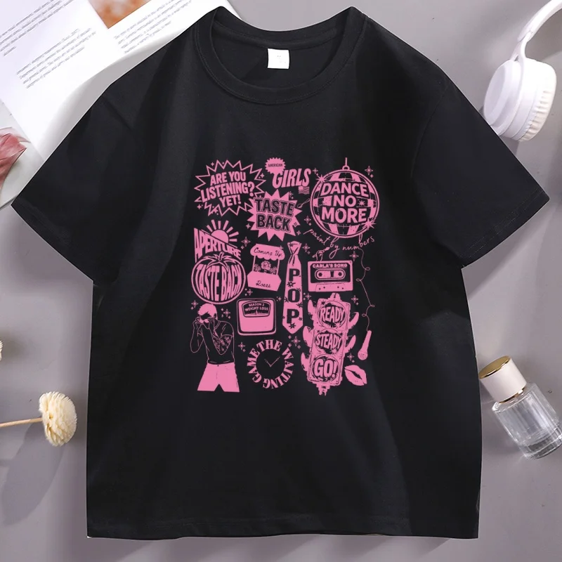 Kiss All the Time T-Shirt Disco Occasionally T Shirt Men Women Harajuku Cotton Short Sleeve T-Shirt Unisex Clothes Streetwear