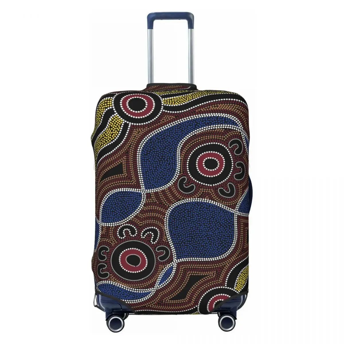 

Dots Travel Luggage Cover Elastic Australian Aboriginal Art Suitcase Cover Protector Fit 18-32 Inch