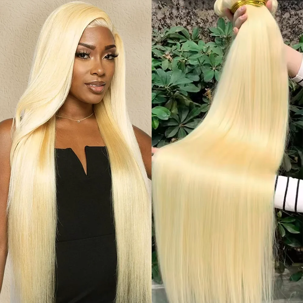 

18, 30, 32 дюйма, прямые 1/3/4 пучка, 613, медовая блондинка, цветное плетение, 100% человеческие волосы, наращивание костей Remy, 12A, девственные бразильские волосы