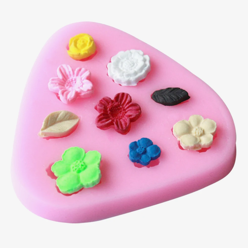 

Mini Flower Silicone Cake Mold Pink Non-Stick Eco-Friendly Baking Mold for Fondant Chocolate Candy Ice Cube Jelly DIY Party