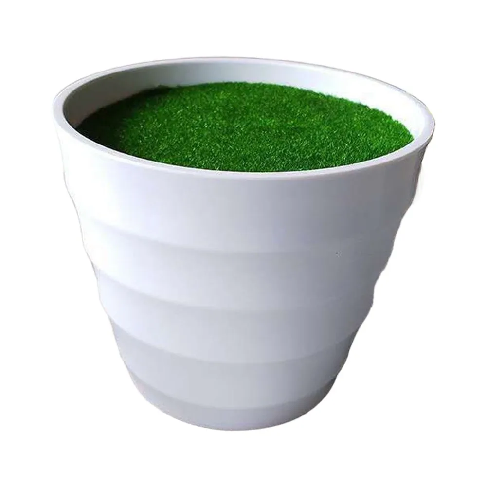 1PC Artificial Pot Plants Pot Lawn Vase White Plastic Thick Flower Pot Home Garden Decorations