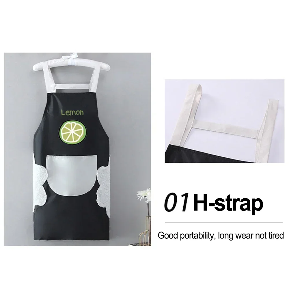 Oil-proof Waterproof Cartoon Apron Apron Waist Wipe Hand Sleeveless Aprons Household Cooking Tools Kitchen Cooking Accessories