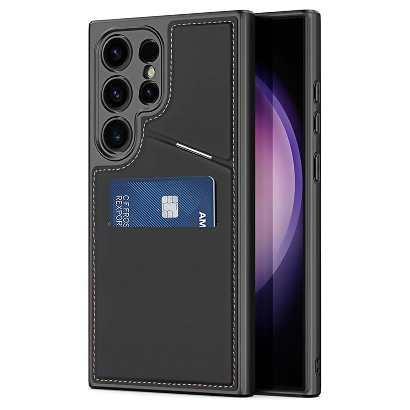 

For Samsung Galaxy S25/S24 Ultra/S25 Ultra PU Leather Wallet Case, Card Slot, Kickstand, Magnetic Slim Shockproof 3-in-1 Cover