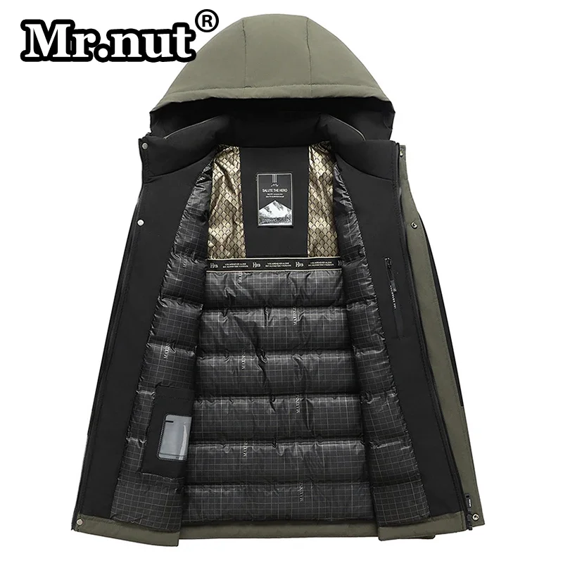 Mr.nut Winter Warm Cotton-padded Jacket Men's Clothing Thickened Windbreak High-Quality Jackets Outdoor Activities Thermal Tops