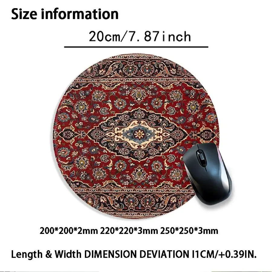 Persian Carpet Patterns 1pc Mouse Pad Computer Laptop Pad Keyboard Mouse Pad Game Console Pad Desk accessories office Pad rubber