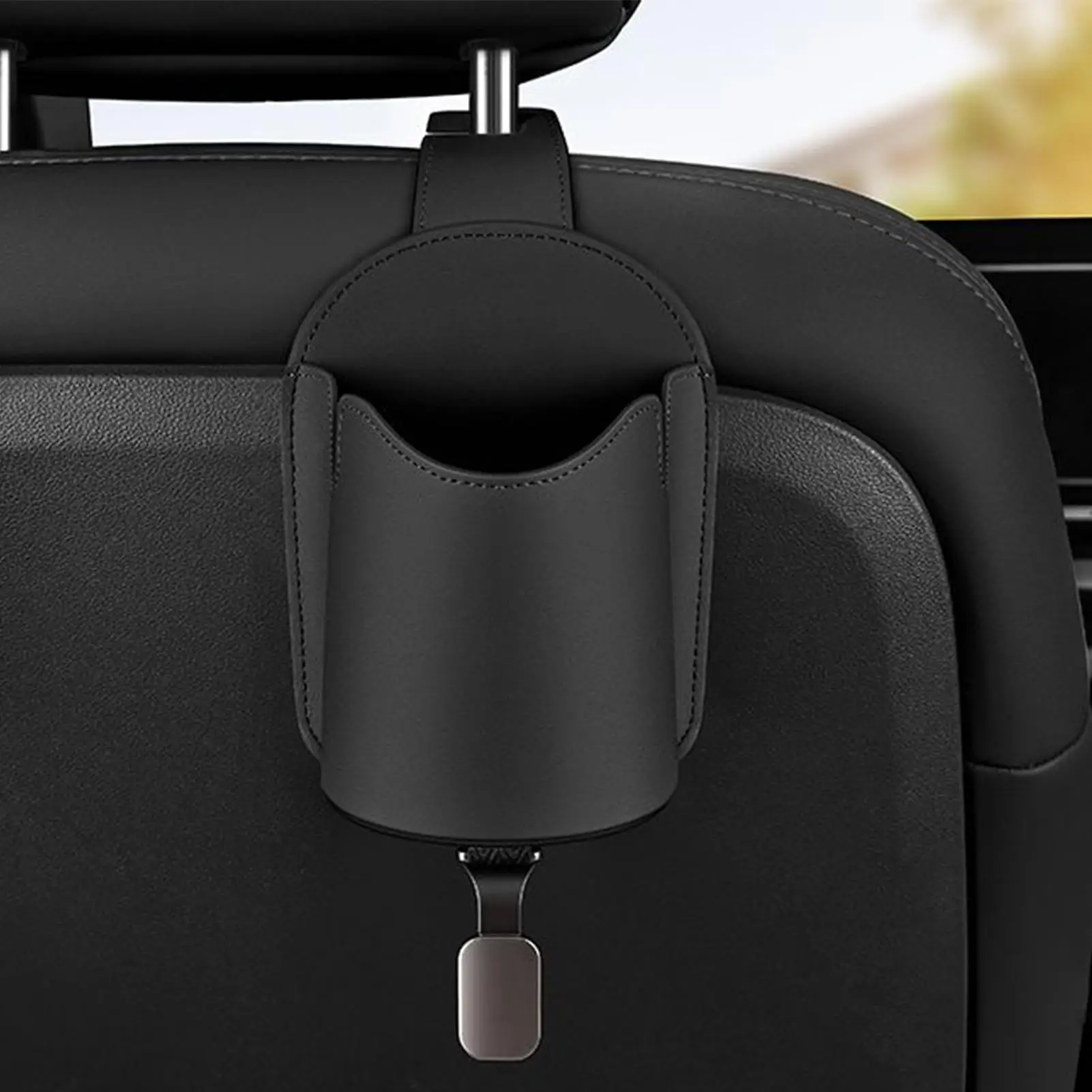 Portavasos para asiento trasero de coche, contenedor automotriz multifuncional, portavasos para asiento trasero de coche, gancho para reposacabezas para camión de viaje