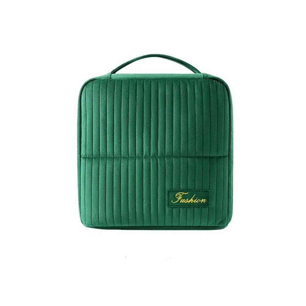 Standable Women Makeup Bag Vertical Style Multifunctional Cosmetic Organizer Multi-Compartment Thickened Pencil Bag Women