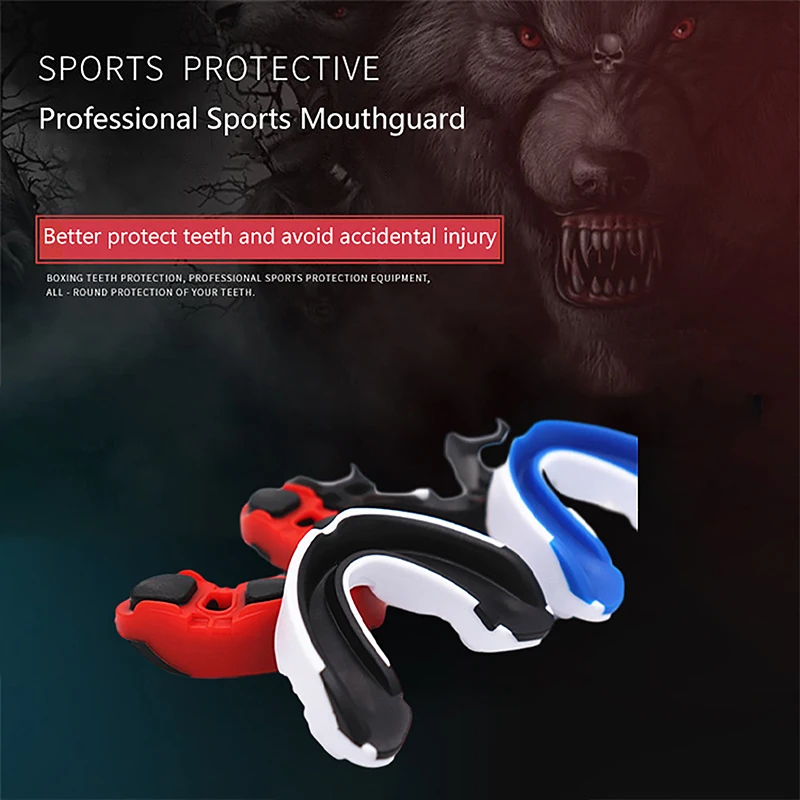 2023 New Professional Muay Thai tooth protection EVA Boxing Mouthguard Sports Teeth Braces Box Taekwondo Sanda Rugby Mouth Guard