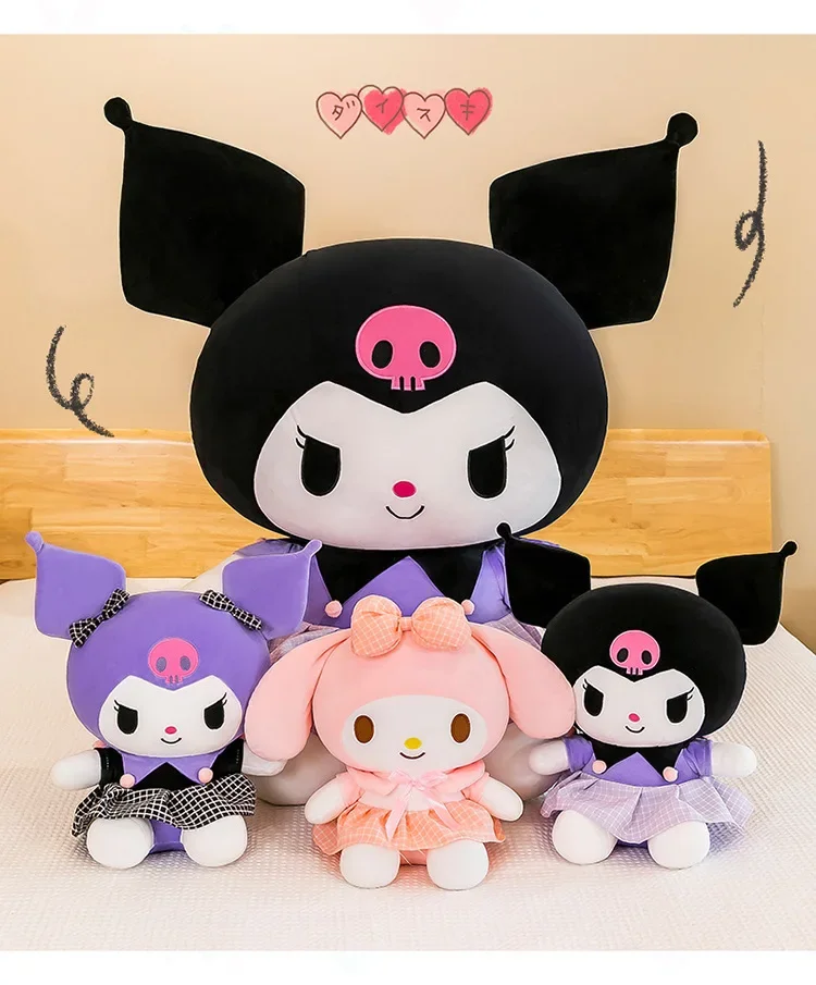 

38/55cm Sanrio Kawaii Kulomi Plush Toy Cute Melody Cartoon Plushies Pillow Doll Children's Girlfriend Birthday Gift for Kids