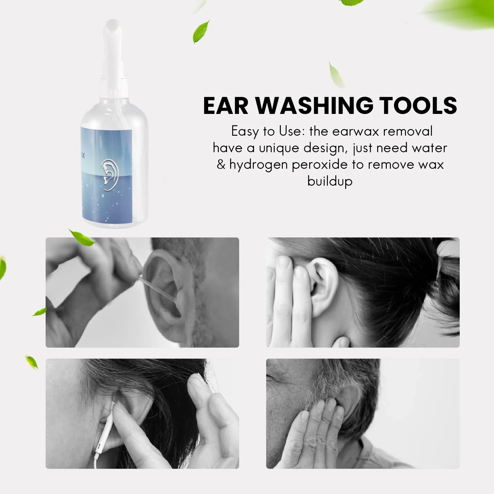 

B69C 500ML Ear Irrigation Cleaning Kit Ear Wax Removal Kit With Ear Washing Syringe Ear Care