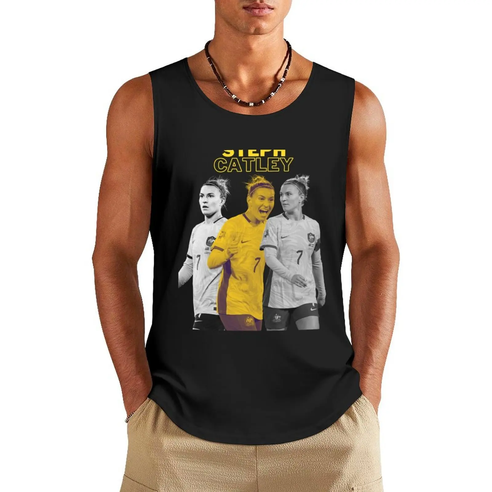 

Steph Catley - Matildas Tank Top Men's clothing brands Men's summer t-shirt muscle t-shirt