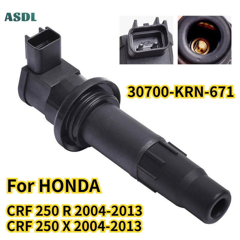 

1/2pc 30700-KRN-671 Ignition Coil Packs Motorcycle Spark Plug High Pressure For HONDA CRF250 R CRF250X CRF 250 R X 2004-2013